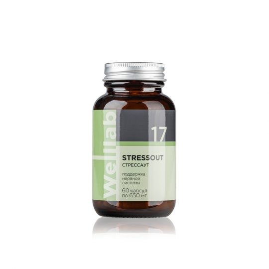 БАД для нервной системы Welllab STRESSOUT PHYTO, 60 капсул